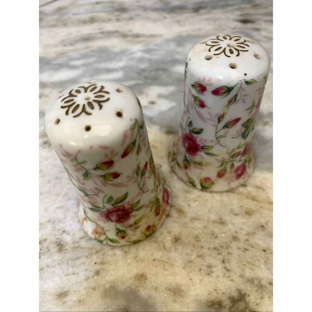 Lefton Roses Salt and Pepper Shakers #antique